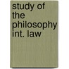 Study of the philosophy int. law door Jacobini