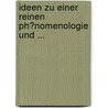 Ideen Zu Einer Reinen Ph?Nomenologie Und ... door Husserl, Edmund