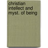 Christian intellect and myst. of being door Sikora