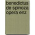 Benedictus de spinoza opera enz