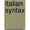 Italian Syntax door Burzio, Luigi