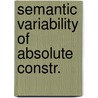 Semantic variability of absolute constr. door Stump
