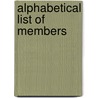 Alphabetical list of members door Onbekend