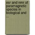 ESR and NMR of Paramagnetic Species in Biological and ...