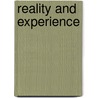 Reality and Experience door Kaila, E.