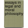 Essays in legal and moral philosophy door Kelsen