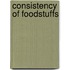 Consistency of foodstuffs