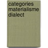 Categories materialisme dialect by Planty Bonjour
