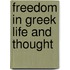 Freedom in Greek Life and Thought