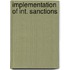 Implementation of int. sanctions