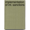 Implementation of int. sanctions door Sjoerd Kuyper