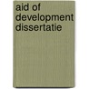 Aid of development dissertatie door Zeylstra