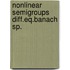 Nonlinear semigroups diff.eq.banach sp.
