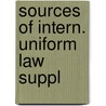 Sources of intern. uniform law suppl door Zweigert