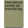 International society etc transnat.leg. door Asbeck