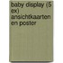 Baby display (5 ex) ansichtkaarten en poster