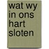 Wat wy in ons hart sloten