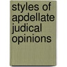 Styles of apdellate judical opinions by Wetter