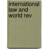 International law and world rev by Macwhinney