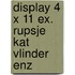 Display 4 x 11 ex. rupsje kat vlinder enz