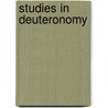 Studies in deuteronomy by Florentino GarcíA. Martínez