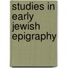 Studies in early jewish epigraphy door Pieter W. van der Horst