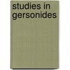 Studies in gersonides door Onbekend