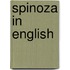 Spinoza in english
