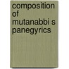 Composition of mutanabbi s panegyrics door Hamori
