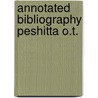 Annotated bibliography peshitta o.t. door Dirksen