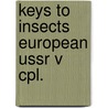 Keys to insects european ussr v cpl. door Bei-Bienko