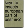 Keys to insects european part of ussr iii-2 door Onbekend