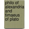 Philo of alexandria and timaeus of plato door Runia