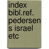 Index bibl.ref. pedersen s israel etc door Bezemer