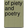 Of piety and poetry door Cor Bruyn