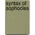 Syntax of sophocles