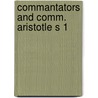 Commantators and comm. aristotle s 1 door Ebbesen