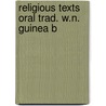 Religious texts oral trad. w.n. guinea b door Kamma