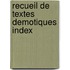 Recueil de textes demotiques index