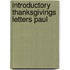 Introductory thanksgivings letters paul