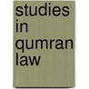 Studies in qumran law door Baumgarten