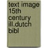 Text image 15th century ill.dutch bibl