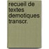 Recueil de textes demotiques transcr.