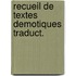 Recueil de textes demotiques traduct.