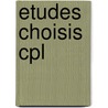 Etudes choisis cpl door Haguenauer