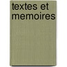 Textes et memoires by Mary Boyce