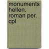 Monuments hellen. roman per. cpl door Kater Sibbes