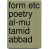 Form etc poetry al-mu tamid abbad by Scheindlin