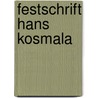 Festschrift hans kosmala door Knutsson