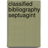 Classified bibliography septuagint door Brock